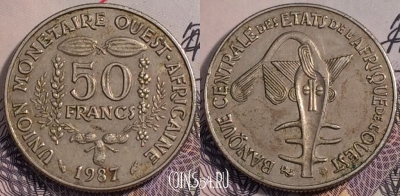 Западная Африка (BCEAO) 50 франков 1987 года, 112-106