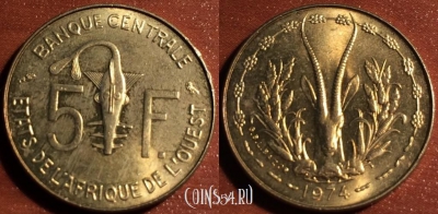 Западная Африка 5 франков 1974, 55-156