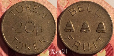 Жетон Bell Fruit 20 Pence Token, 203i-132