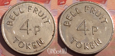 Жетон Bell Fruit 4 Pence Token, 117c-010