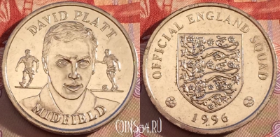 Жетон England Squad 1996 David Platt Token, 085b-092