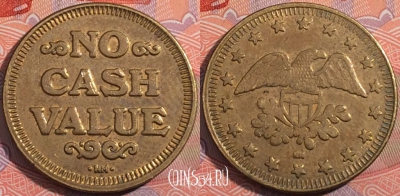 Жетон игровой No cash value орел, 183-142