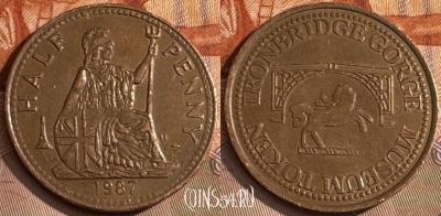 Жетон Ironbridge Museum  1/2 Penny 1987 Token, s054s-105 ♛