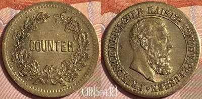 Kaiser Friedrich Counter Token, 174r-108 ♛