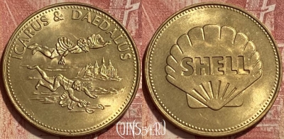 Жетон Man In Flight, Icarus & Daedalus Shell Token, 421q-134