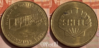 Жетон Man In Flight, Kittyhawk Shell Token, 281q-102 ♛