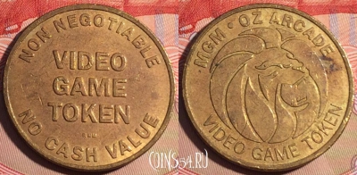 Жетон MGM Oz Arcade Video Game Token, 200a-039