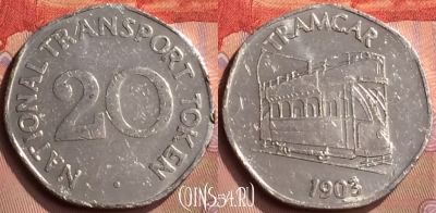 Жетон National Transport 20 Pence 1903 Token, 418-105