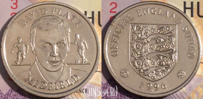 Жетон Official England Squad 1996 David Platt, 186a-020