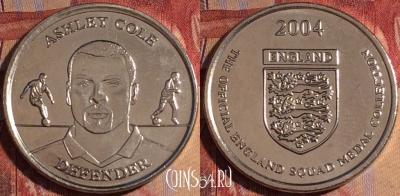 Жетон Official England Squad 2004 Ashley Cole, 160a-133