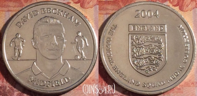 Жетон Official England Squad 2004 David Beckham, 160a-040