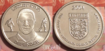 Жетон Official England Squad 2004 Ledley King Token