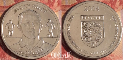 Жетон Official England Squad 2004 Nicky Butt Token