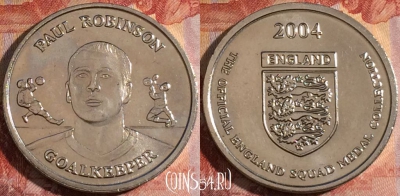 Жетон Official England Squad 2004 Paul Robinson, 160a-037