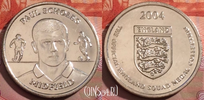 Жетон Official England Squad 2004 Paul Scholes Token