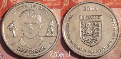 Official England Squad 2004 Wayne Bridge Token, 251a-080 ♛