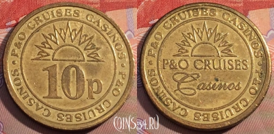 Жетон P&O Cruises Casinos 10 Pence Token, 105c-058