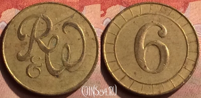 Жетон R&W 6 Pence Token, 041n-055