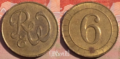 Жетон R&W 6 Pence Token, 085c-050