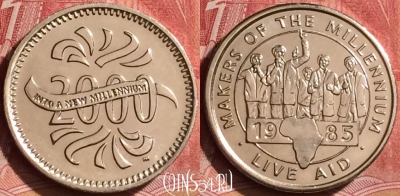 Жетон Sainsbury's Makers of the Millennium Live Aid Token