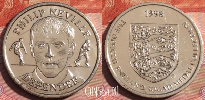 Жетон Sainsbury's Official England Squad 1998 Philip Neville