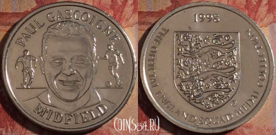 Жетон Sainsbury's Official England Squad 1998 Paul Gascoigne