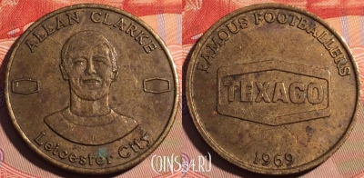 Жетон Texaco famous footballers 1969 Allan Clarke Token