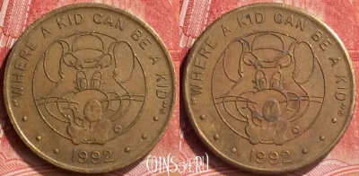 Жетон Chuck E Cheese 1992, 171m-089